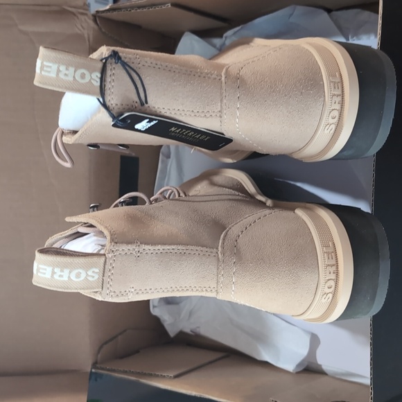 Sorel Hi-Line Waterproof Lace Women's Boots -Canoe- Tawny Buff Size 7 - Picture 5 of 8